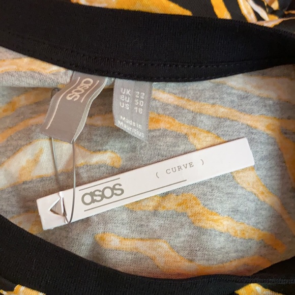 Asos Curve Tiger Print Peplum Tank Top - Picture 7 of 8